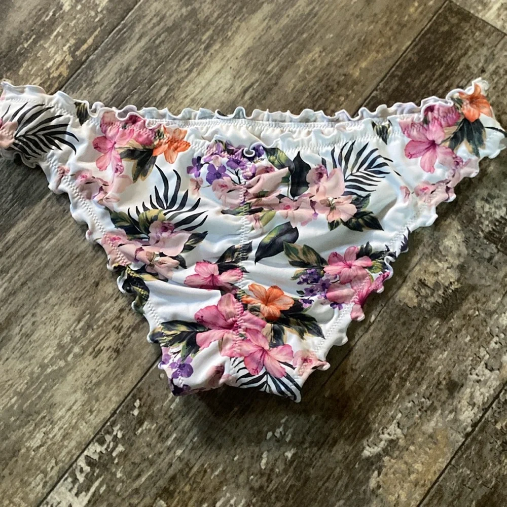 Floral Ruffle Bikini Bottom - Picture 3 of 3